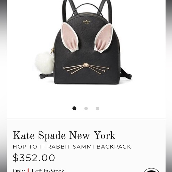 Original Kate Spade bunny backpack - Picture 2 of 10